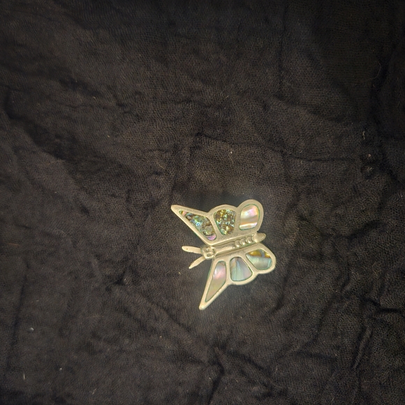 Butterfly Brooch with Iridescent Accents - Picture 1 of 3